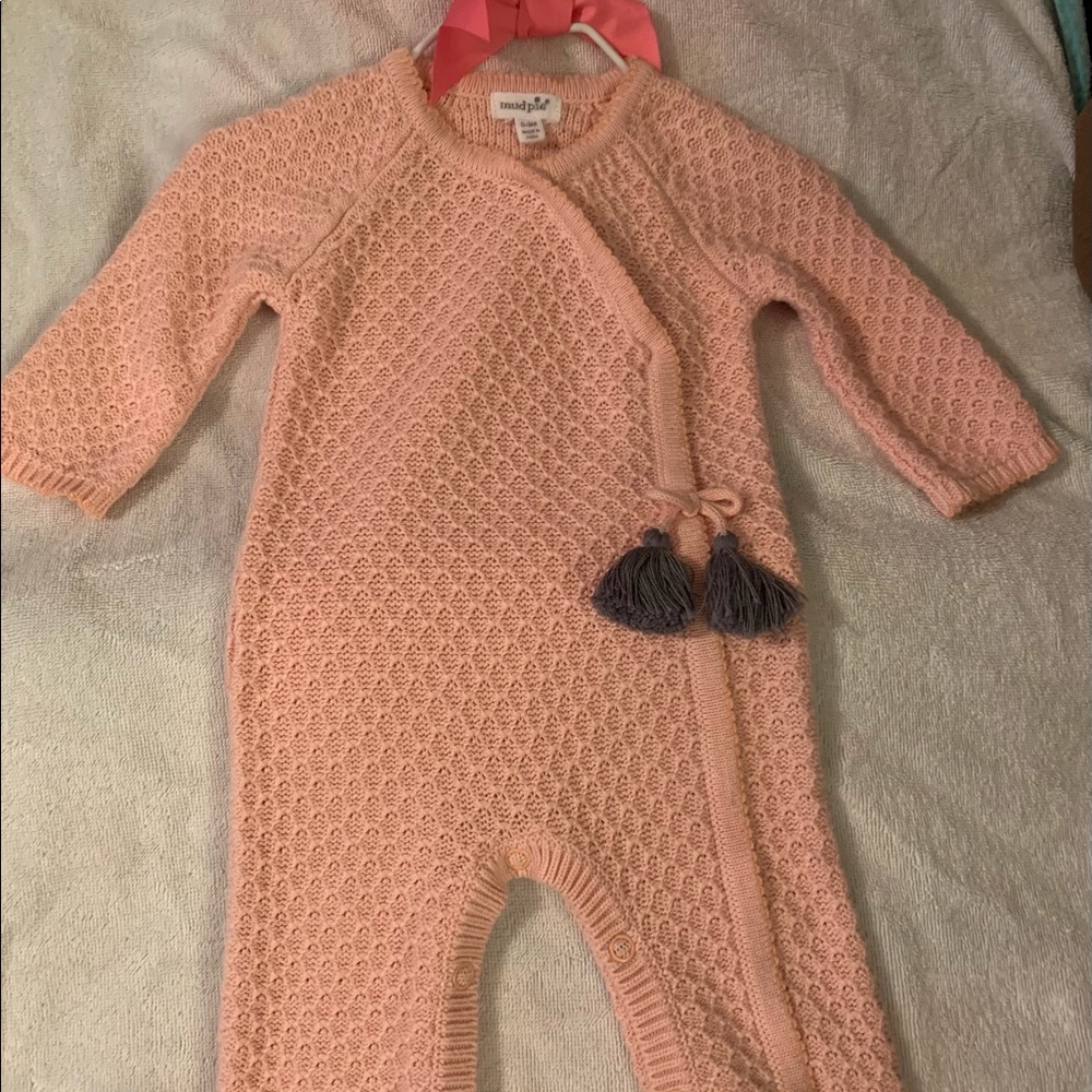 NWOT Baby Girl Mud Pie Pointelle Kimono